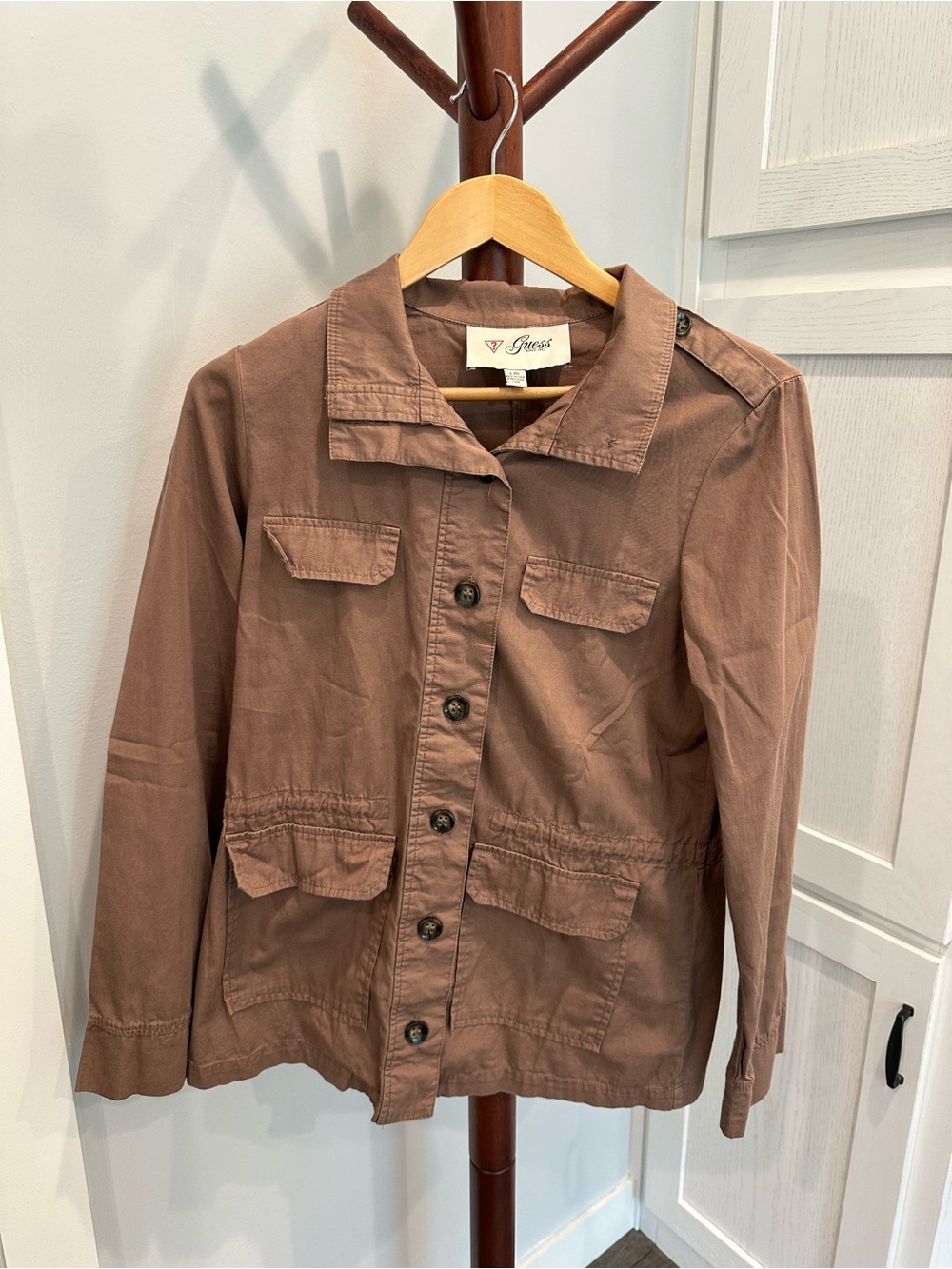 Guess Taupe-Mocha Utility Jacket